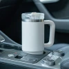 Taishuo portable travel handle thermos cup, girls' office drinking and coffee cup, boys' sports car ice cube flask details Picture